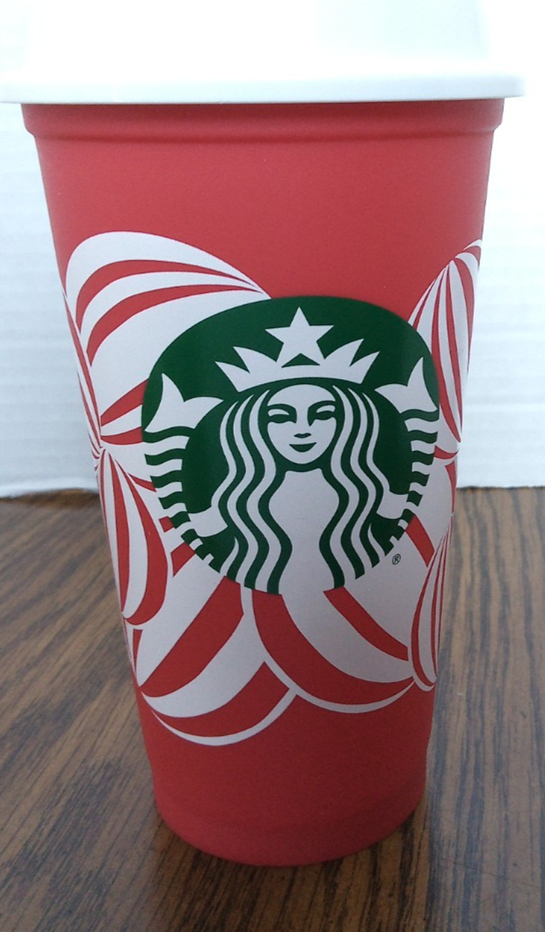 Starbucks 16oz 2024 Red Holiday Cup With White Lid